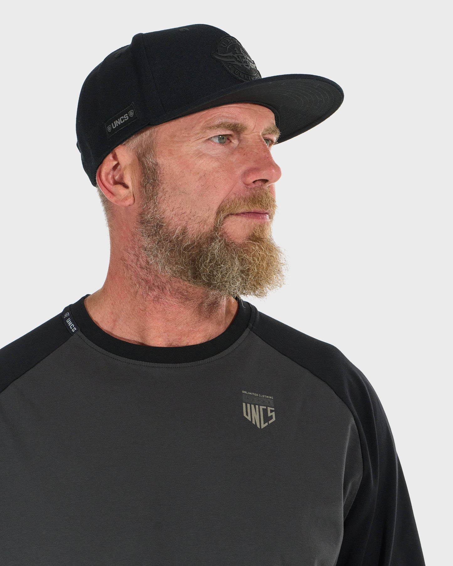 CONNOR II LS Men's T-Shirt GREY/BLACK