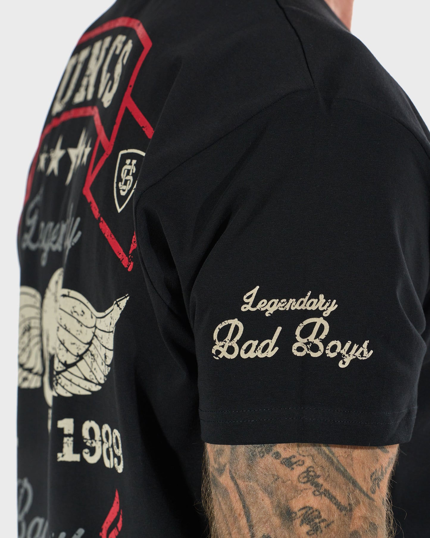 BAD BOYS Men's T-Shirt BLACK/RED