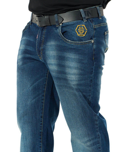 TYRONE V Men's Trousers DARK BLUE