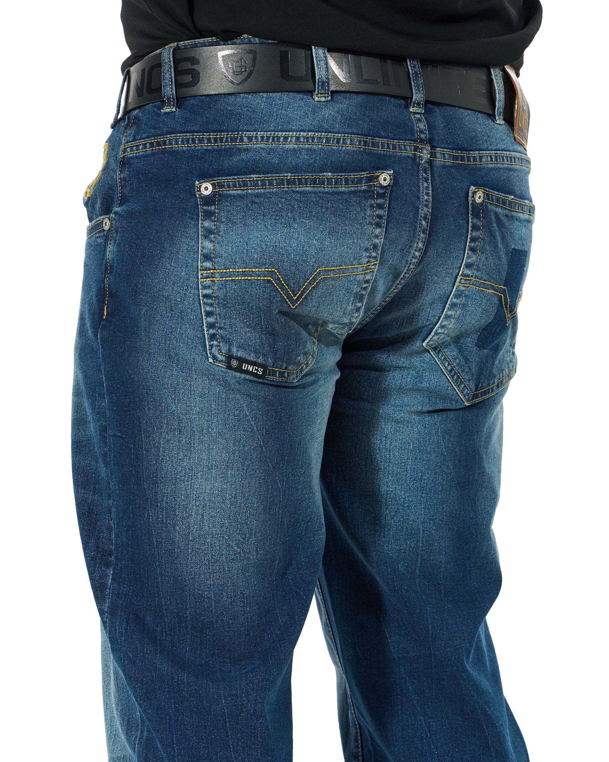 TYRONE V Men's Trousers DARK BLUE