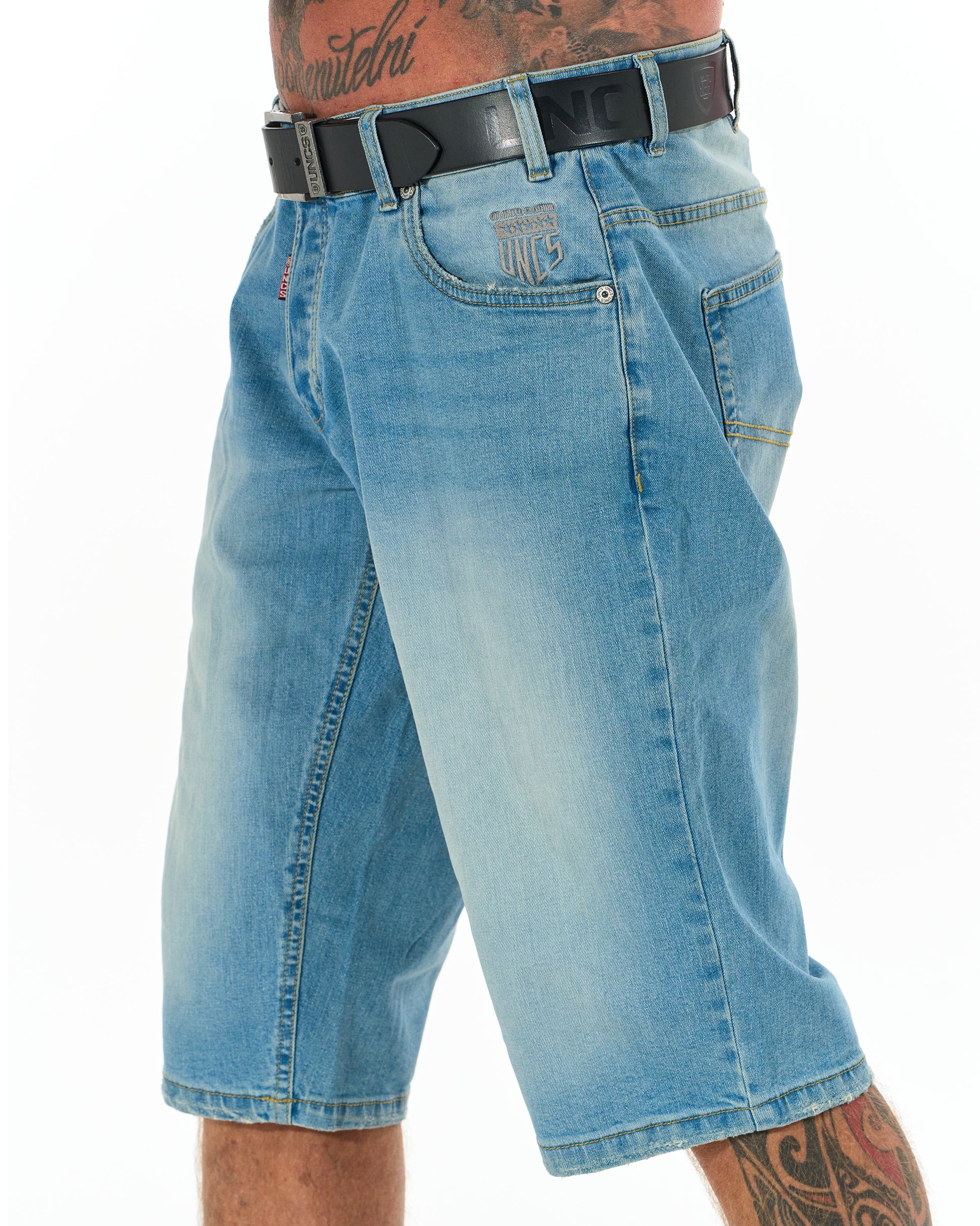 BUCK II (LONG) Men's Shorts LIGHT DENIM