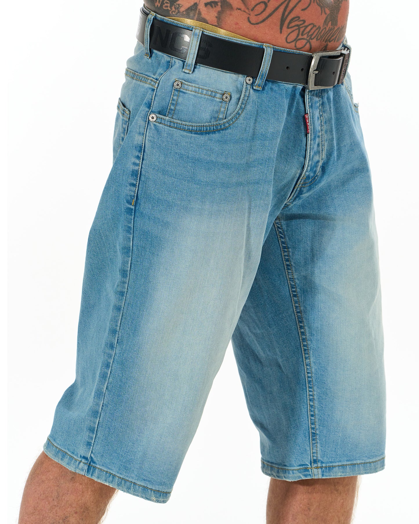 BUCK II (LONG) Men's Shorts LIGHT DENIM