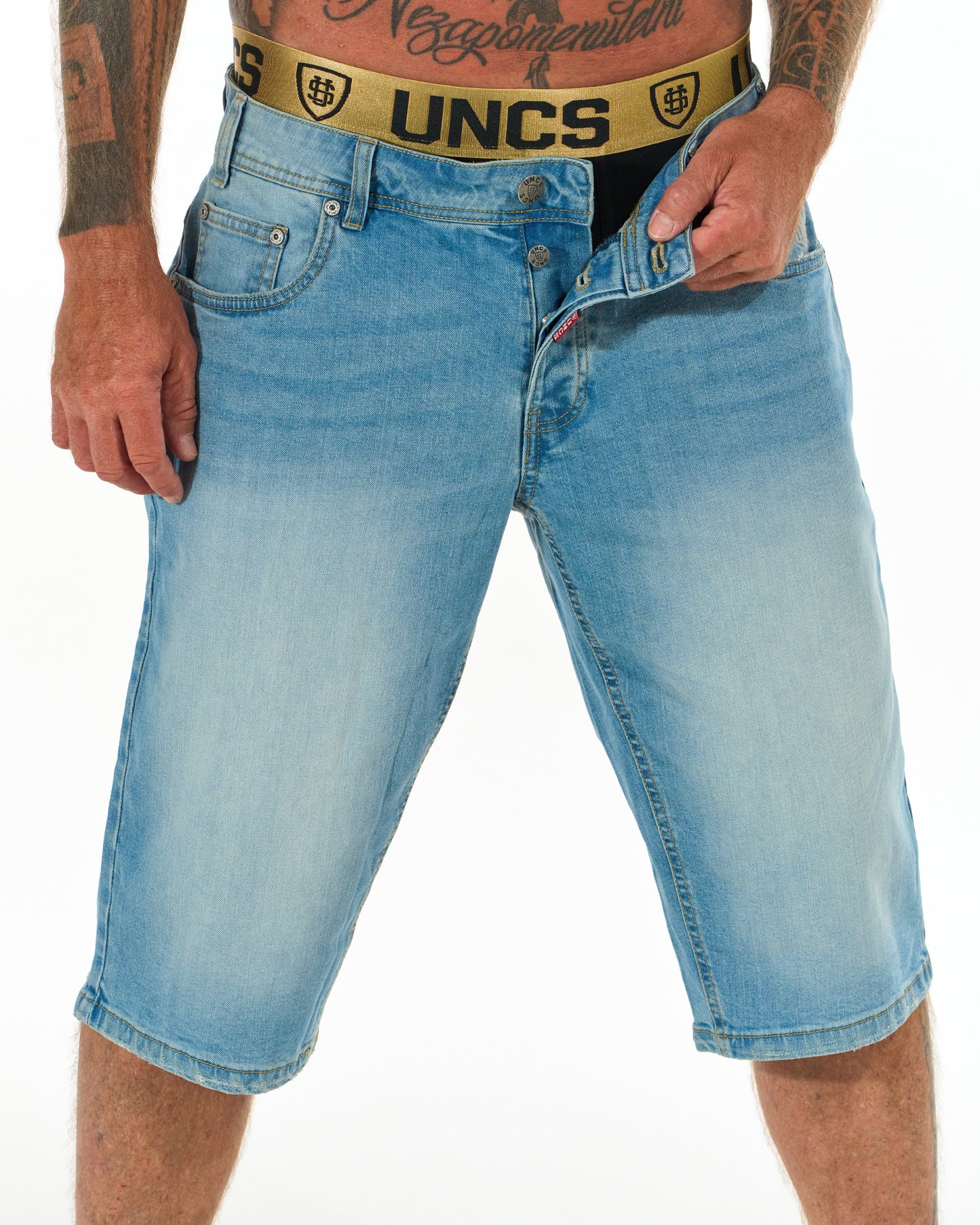BUCK II (LONG) Men's Shorts LIGHT DENIM