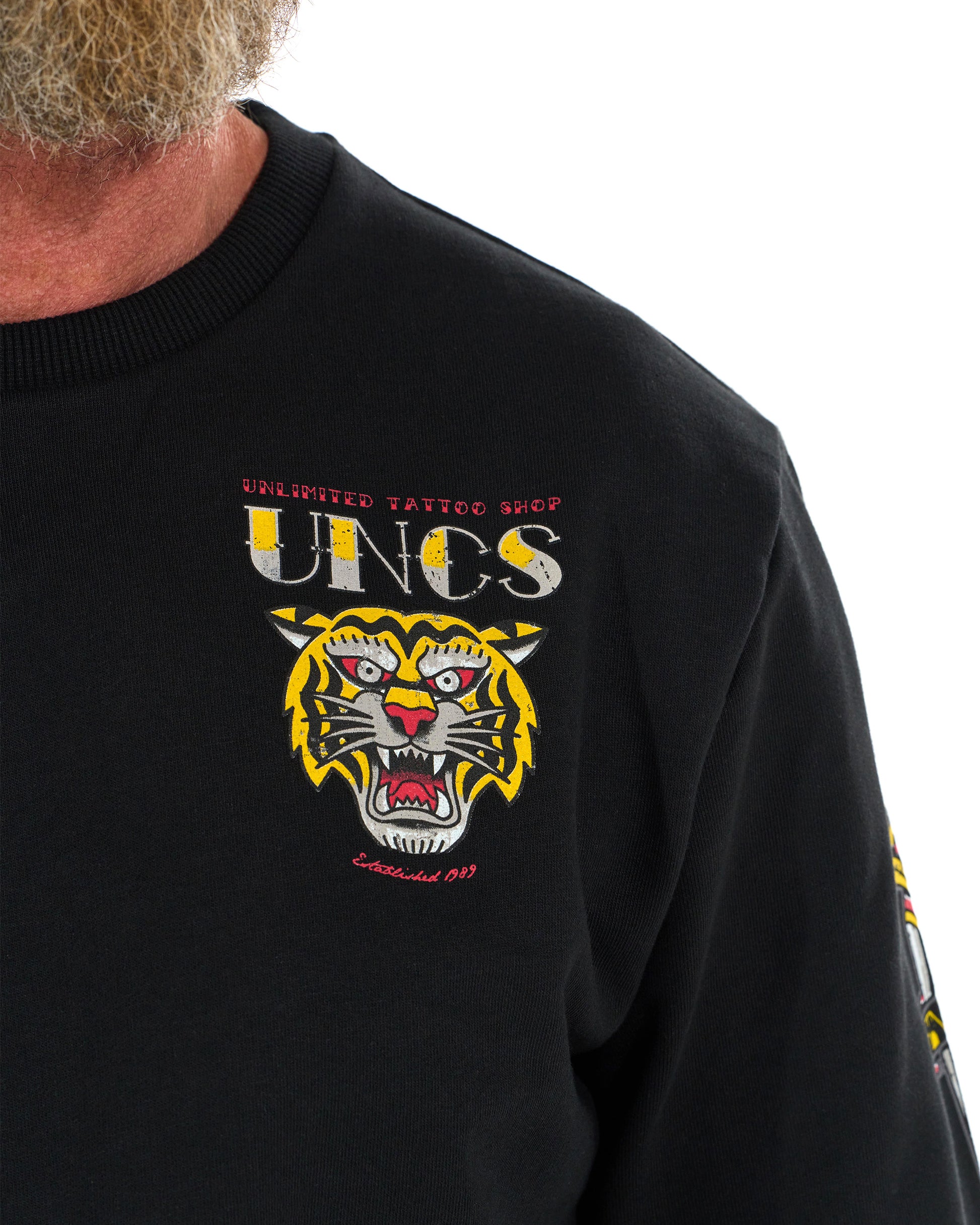 TIGER Men's Sweatshirt BLACK