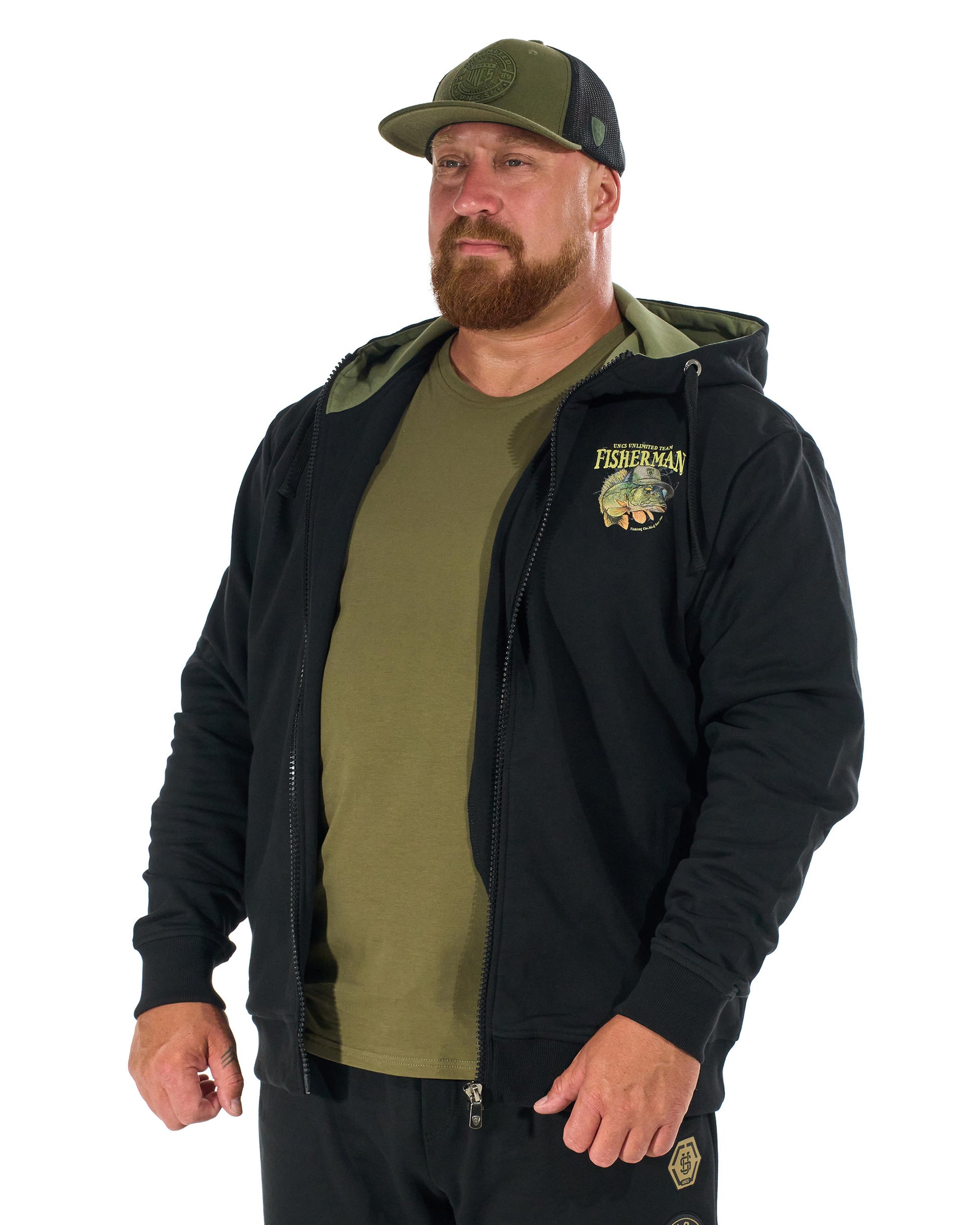 FISHERMAN Men's Sweatshirt BLACK