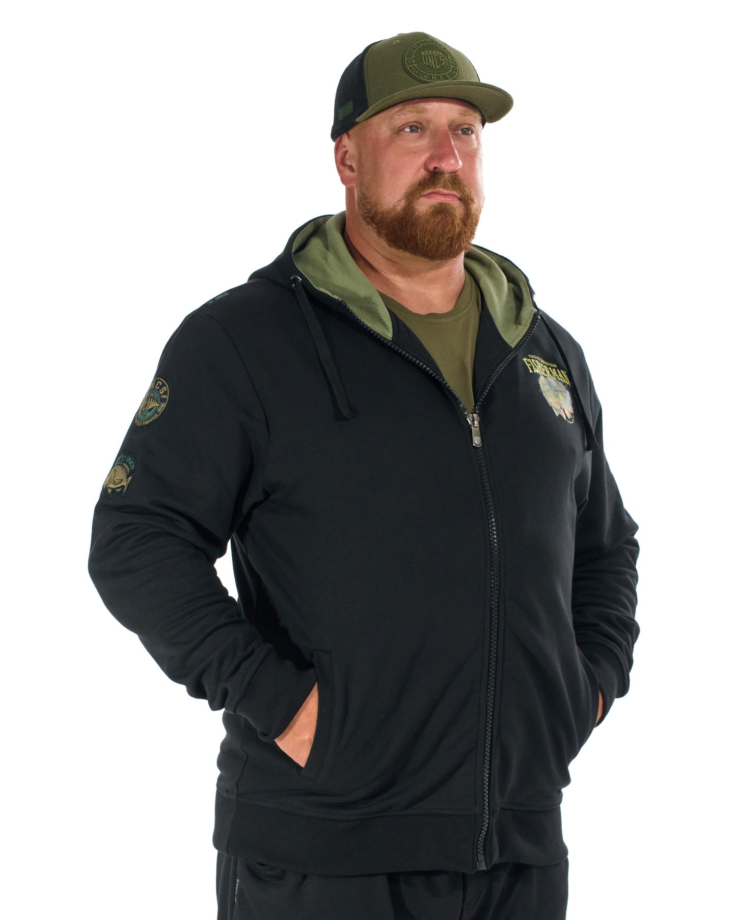 FISHERMAN Men's Sweatshirt BLACK