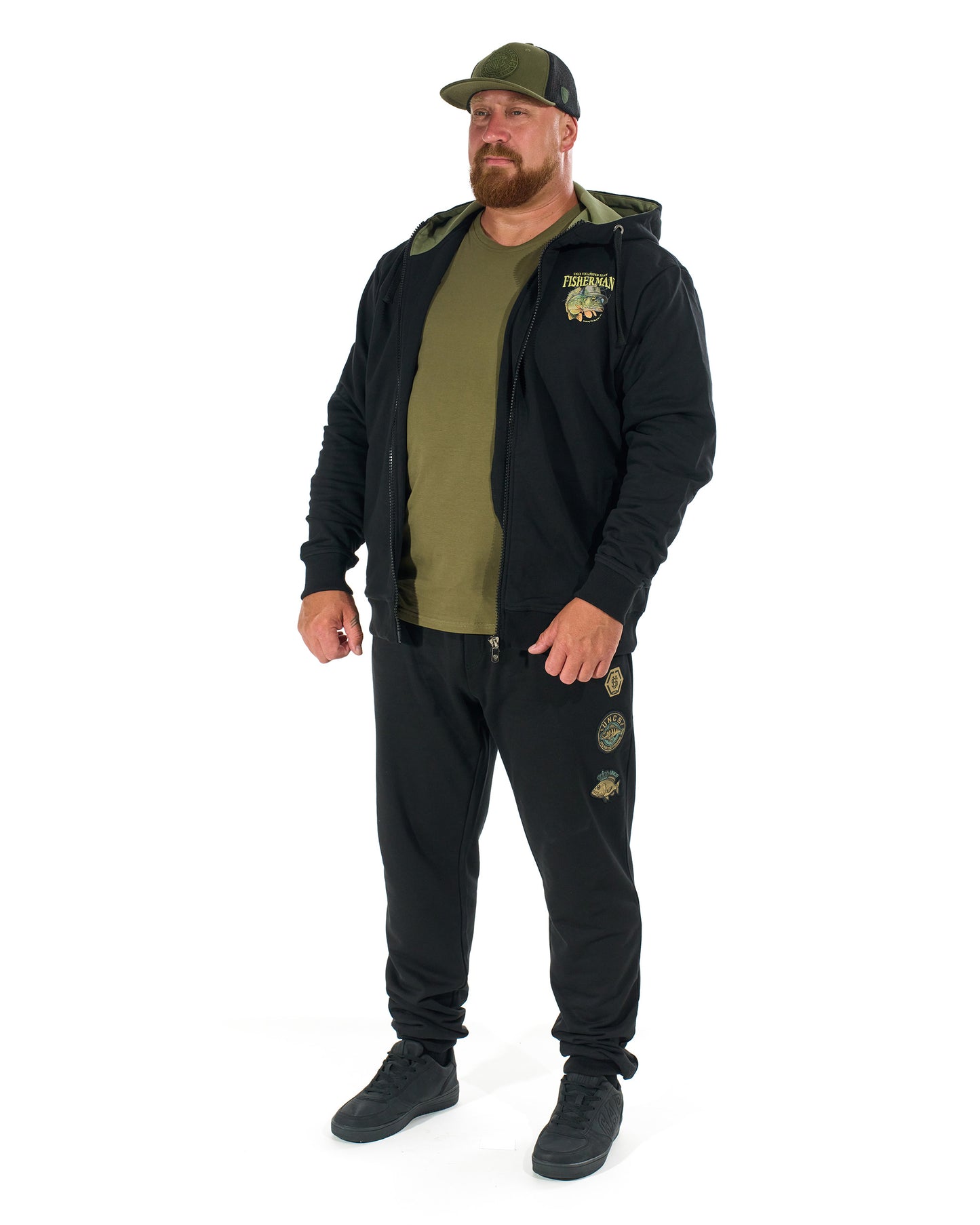 FISHERMAN Men's Sweatpants BLACK