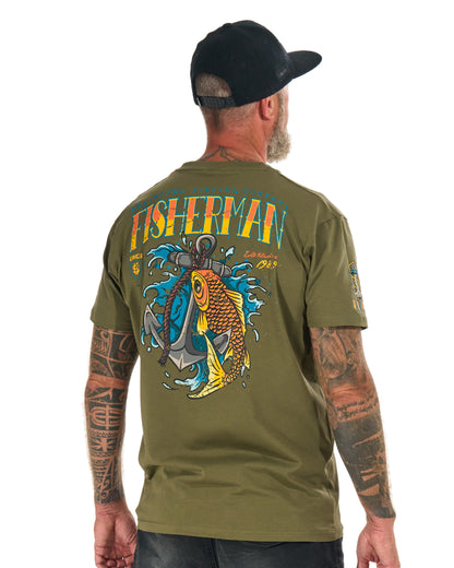FISHERMAN IV Men's T-Shirt KHAKI