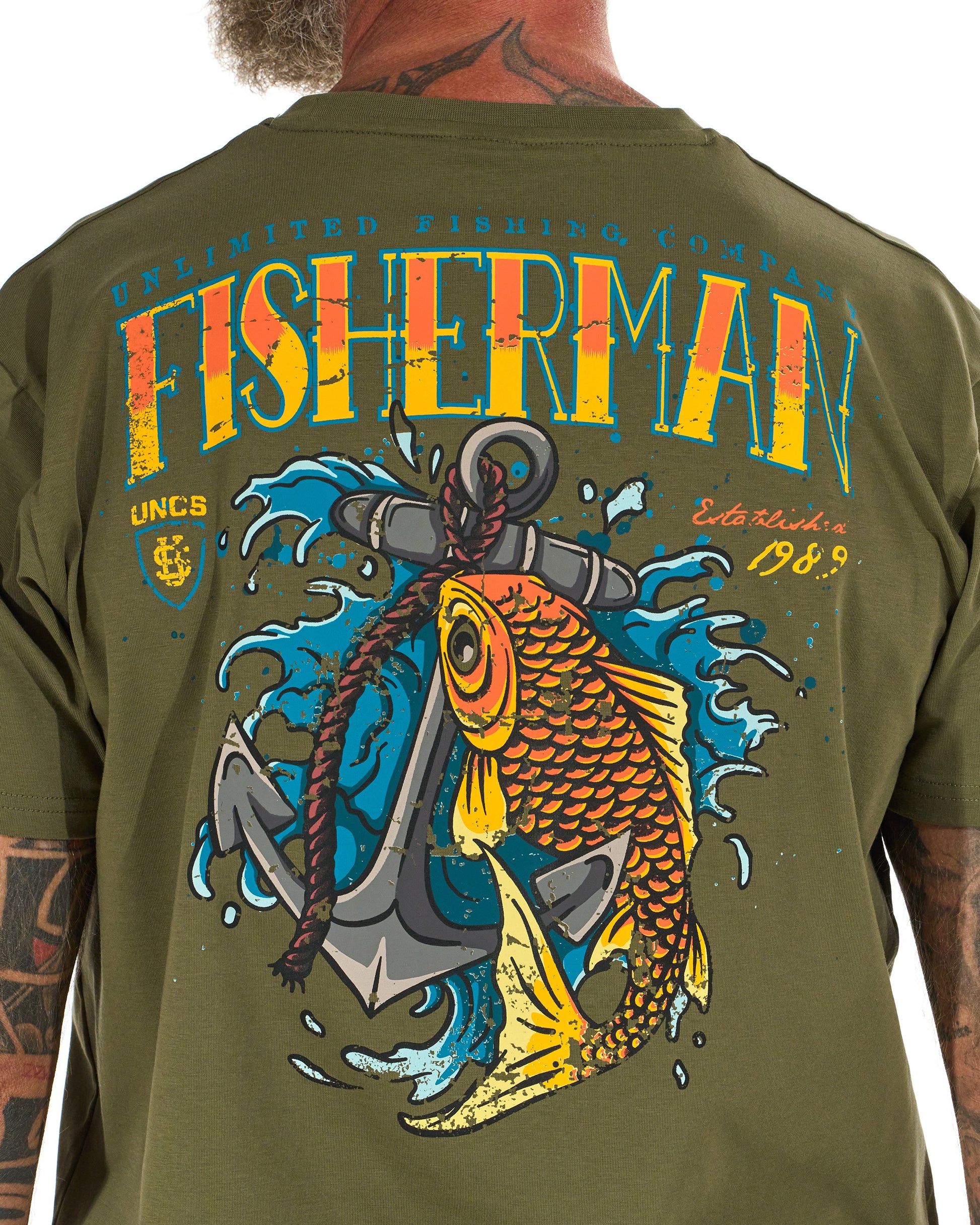 FISHERMAN IV Men's T-Shirt KHAKI