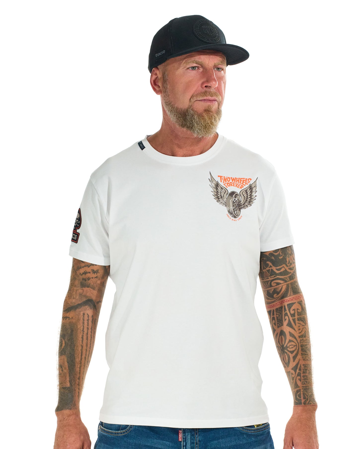 TWO WHEELS II Men's T-Shirt WHITE