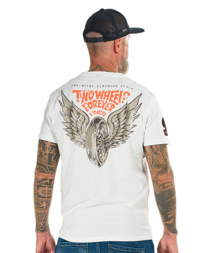 TWO WHEELS II Men's T-Shirt WHITE