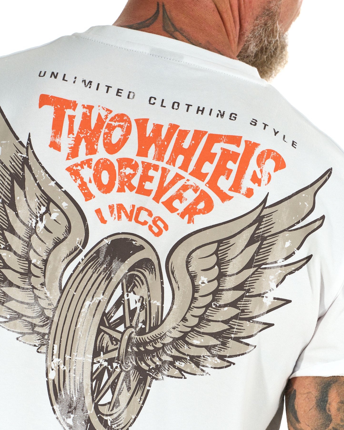 TWO WHEELS II Men's T-Shirt WHITE