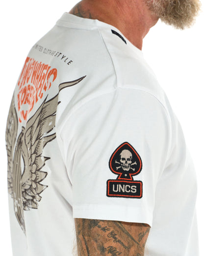 TWO WHEELS II Men's T-Shirt WHITE