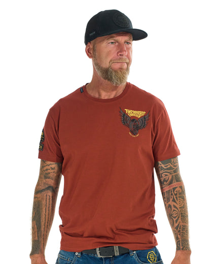 TWO WHEELS II Men's T-Shirt WINE