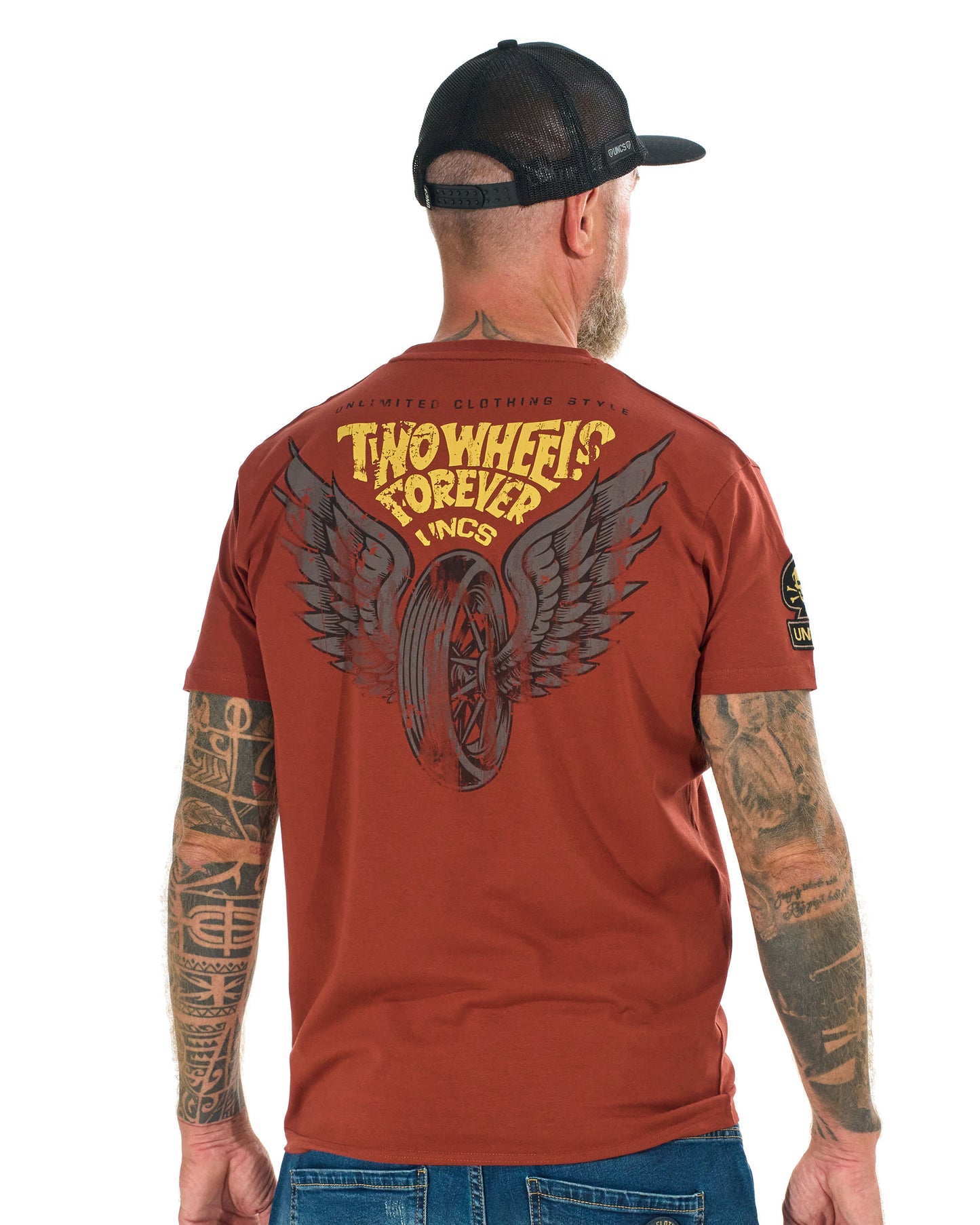 TWO WHEELS II Men's T-Shirt WINE