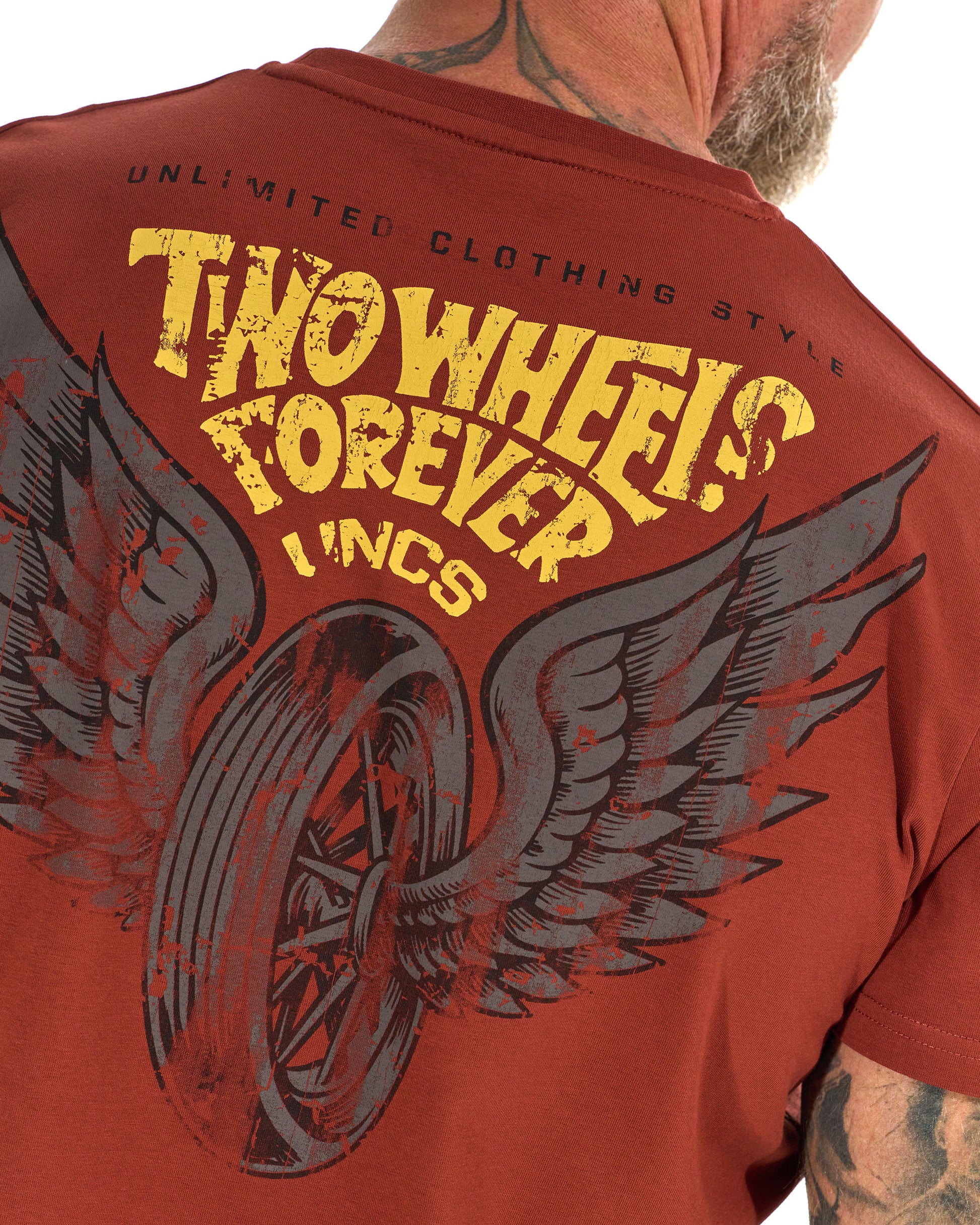 TWO WHEELS II Men's T-Shirt WINE