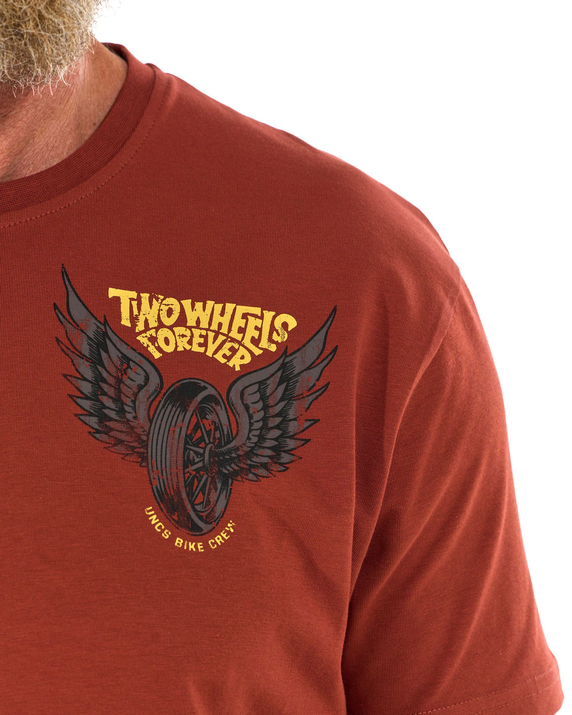 TWO WHEELS II Men's T-Shirt WINE