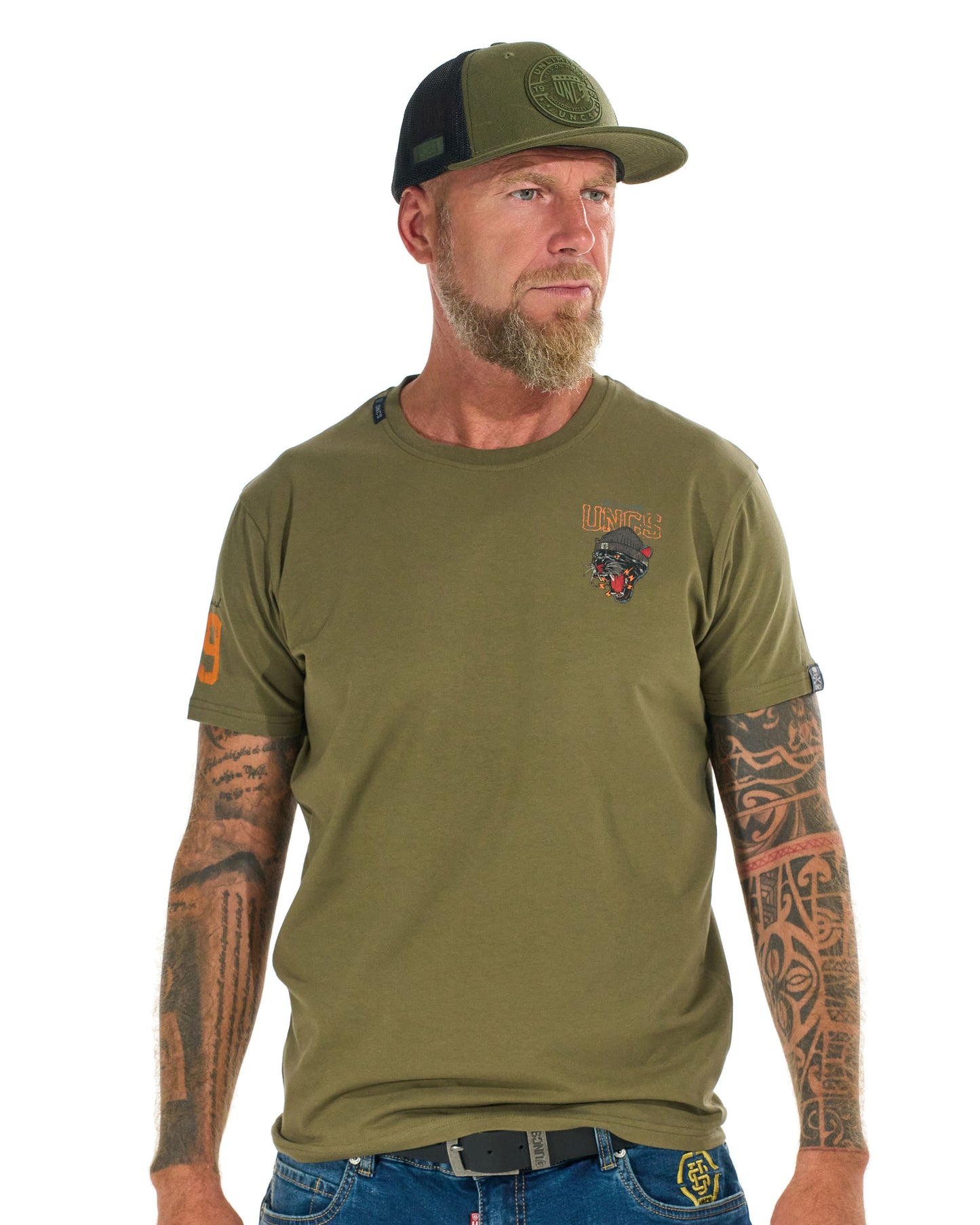 PANTHER Men's T-Shirt KHAKI