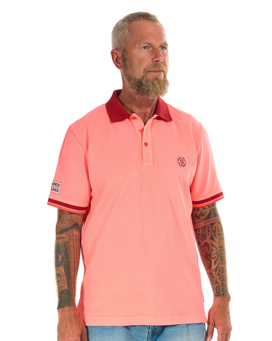 BRENDON II Men's Polo NEON RED