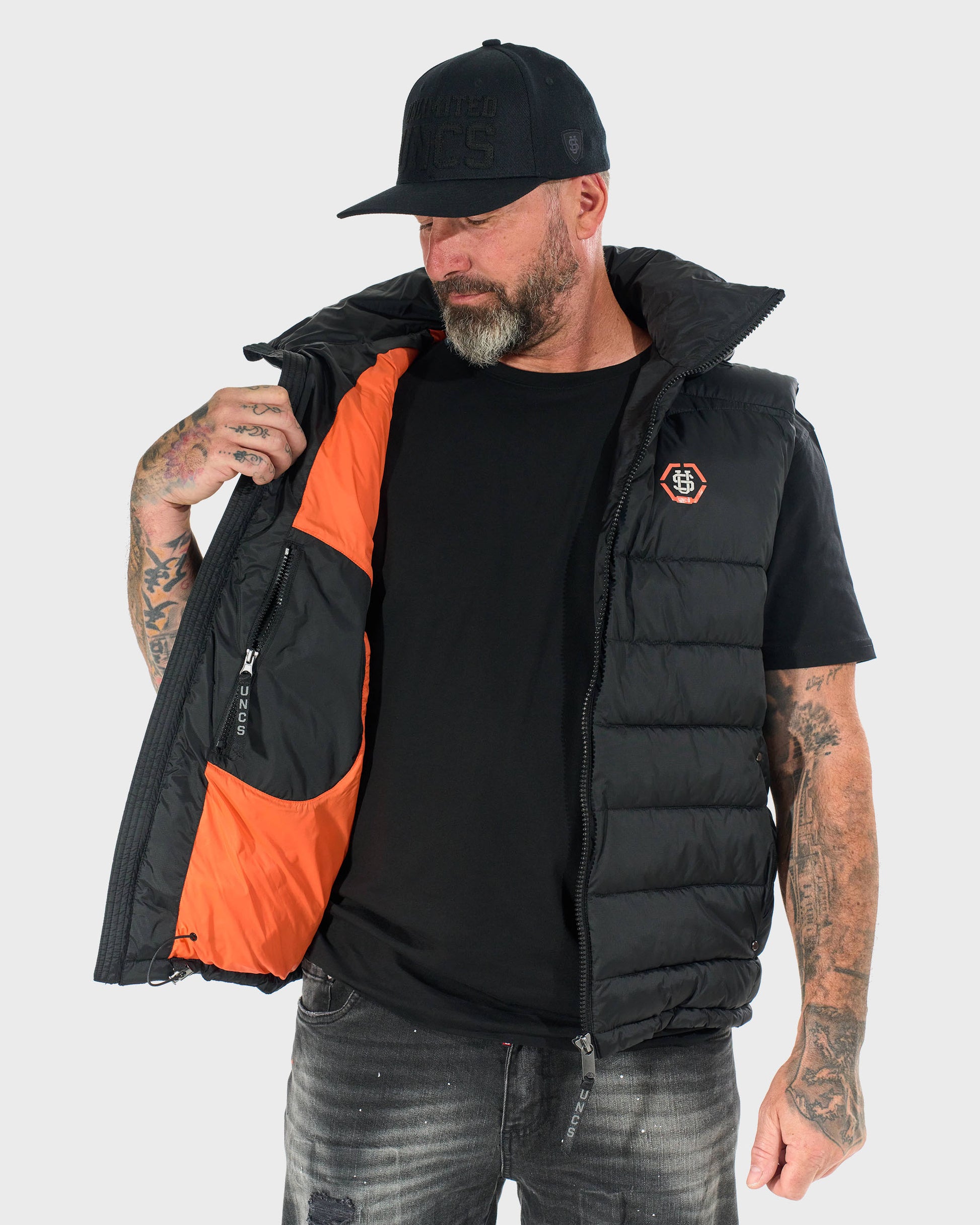 FLINT II Men's Vest BLACK/ORANGE