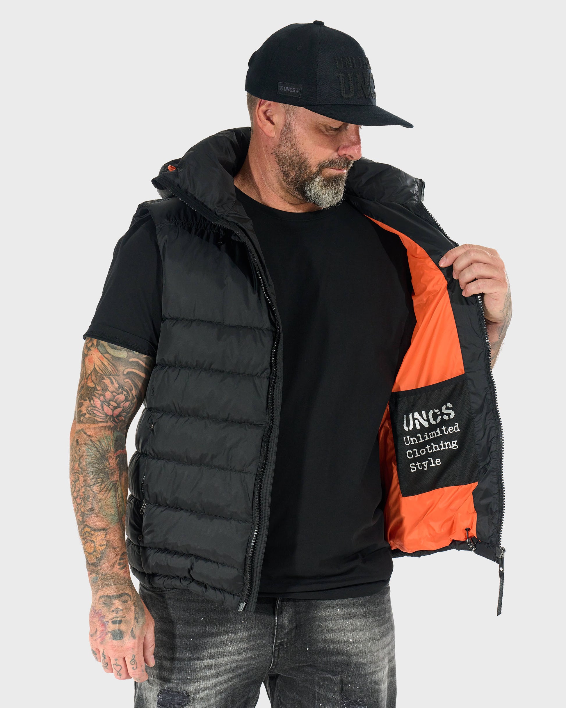 FLINT II Men's Vest BLACK/ORANGE