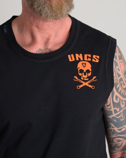 WRENCH Men's T-Shirt BLACK/ORANGE