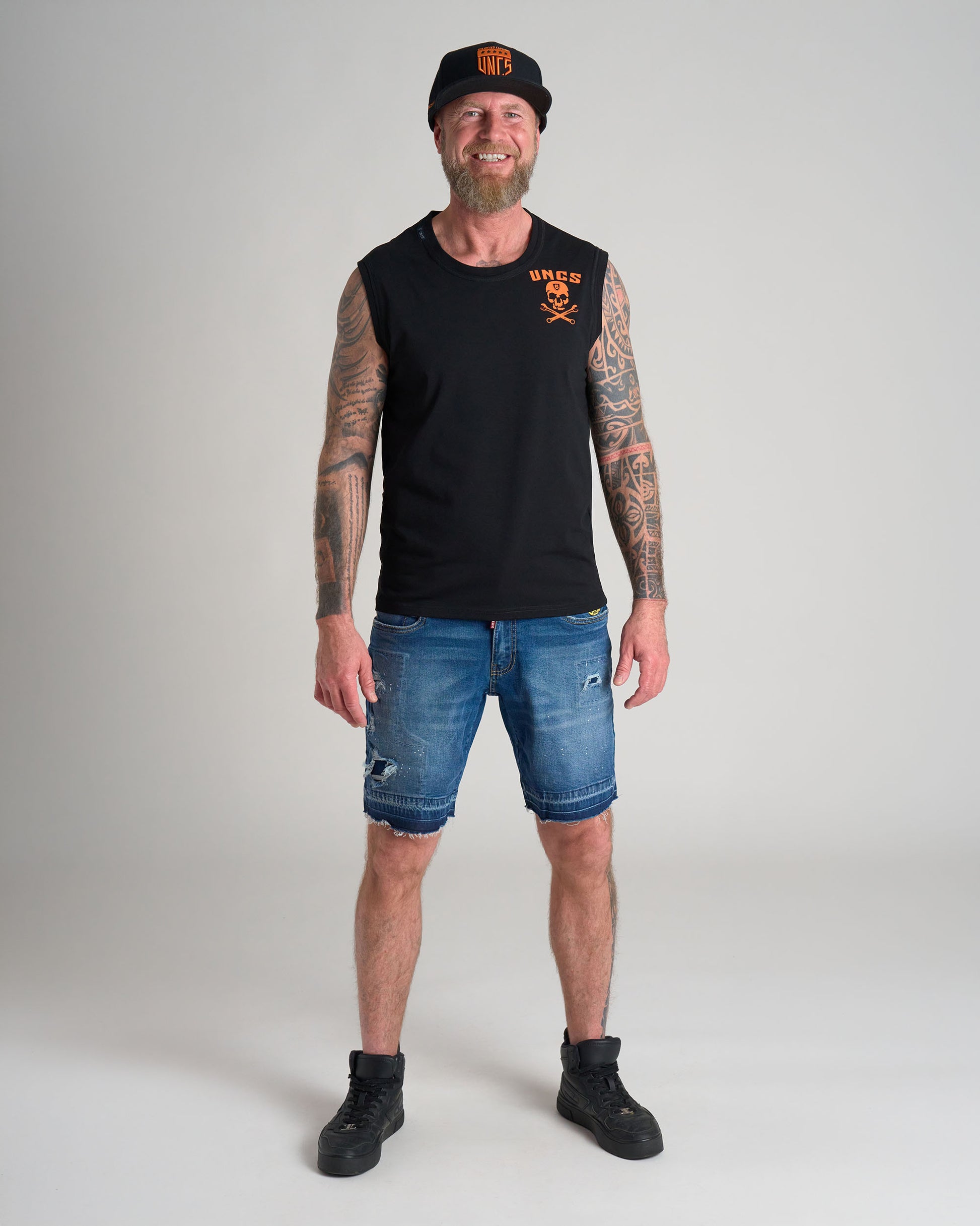 WRENCH Men's T-Shirt BLACK/ORANGE