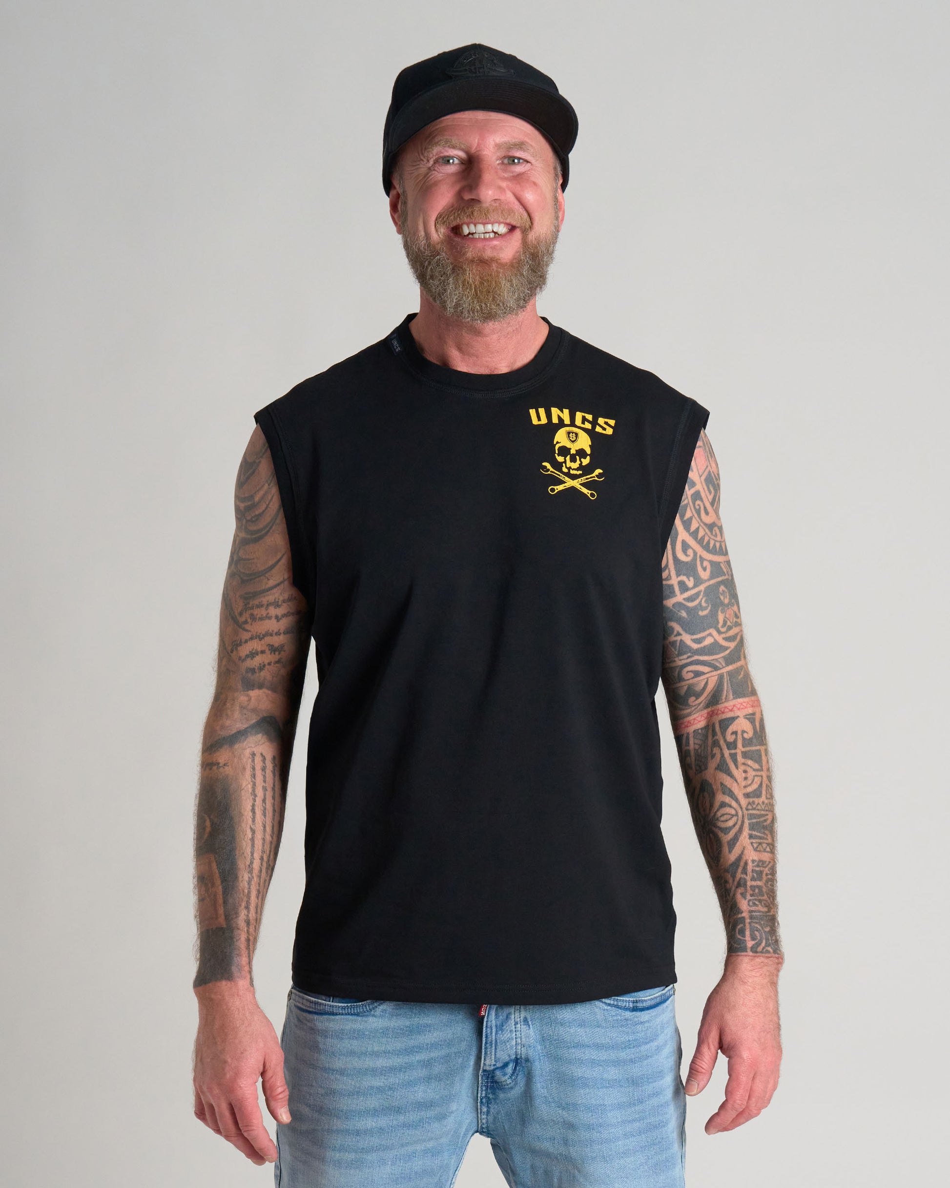 WRENCH Men's T-Shirt BLACK/YELLOW