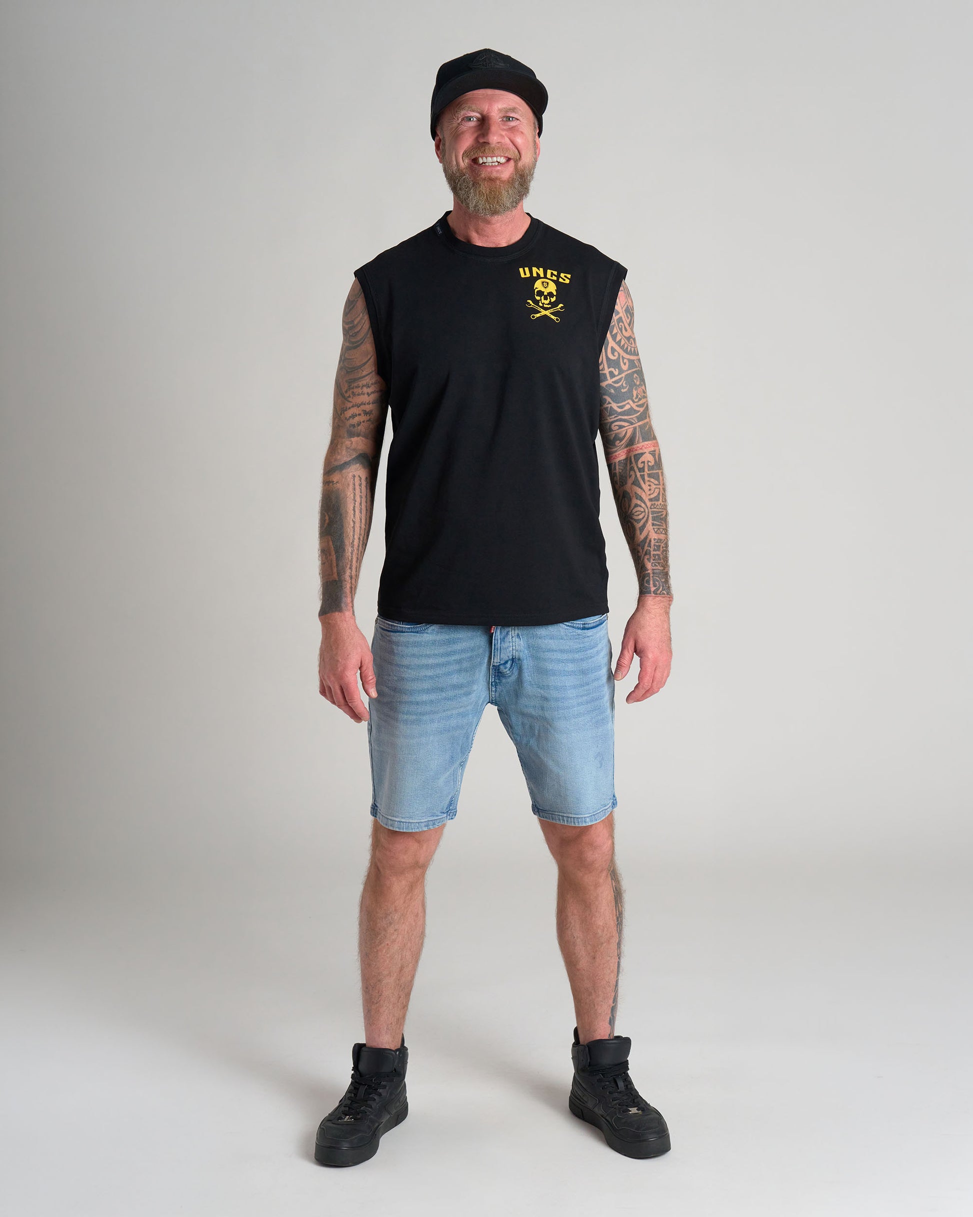 WRENCH Men's T-Shirt BLACK/YELLOW