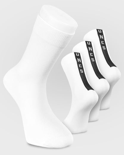 BAXTER (3 pairs) Men's Socks WHITE/BLACK