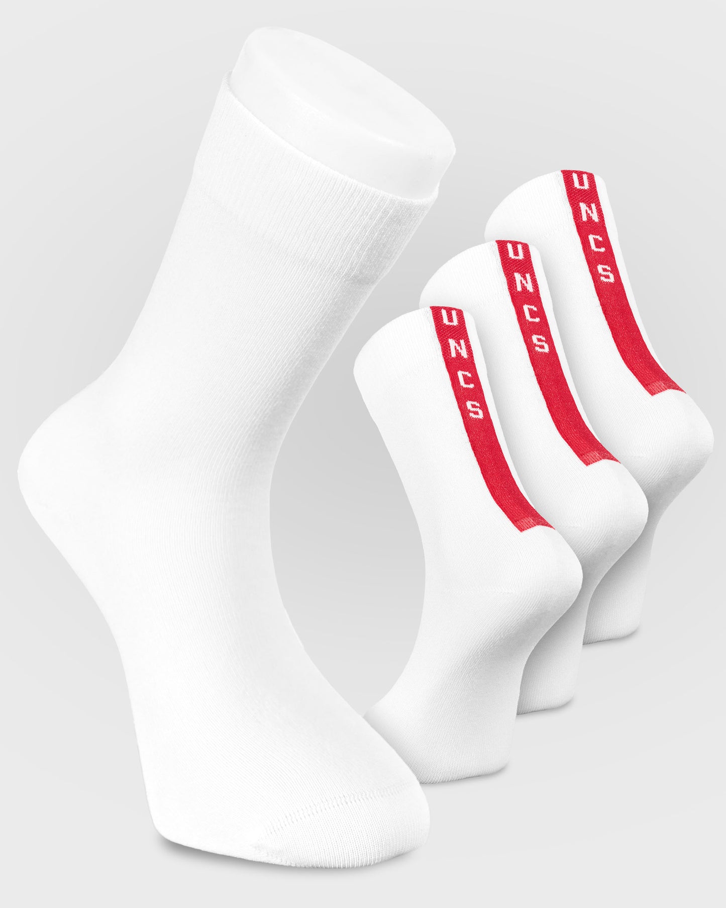 BAXTER (3 pairs) Men's Socks WHITE/RED