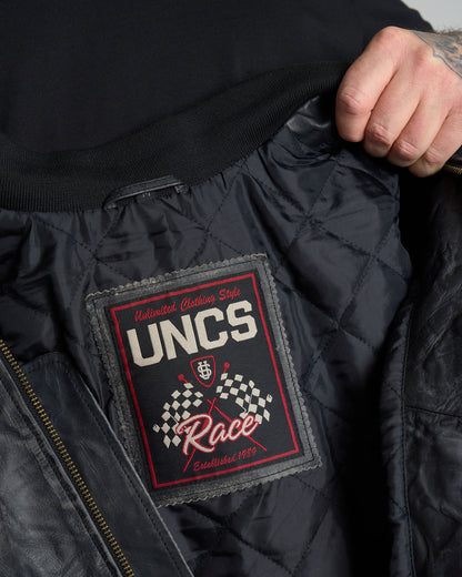 BIKER Men's Leather Jacket BLACK