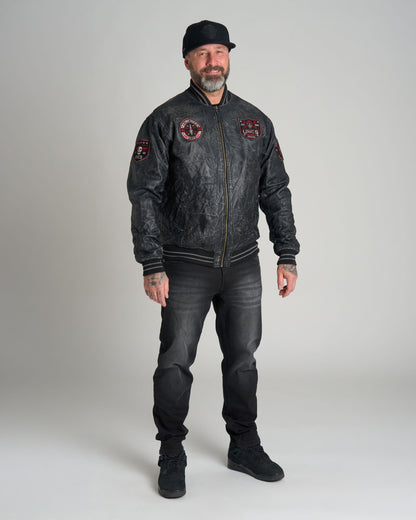 BIKER Men's Leather Jacket BLACK