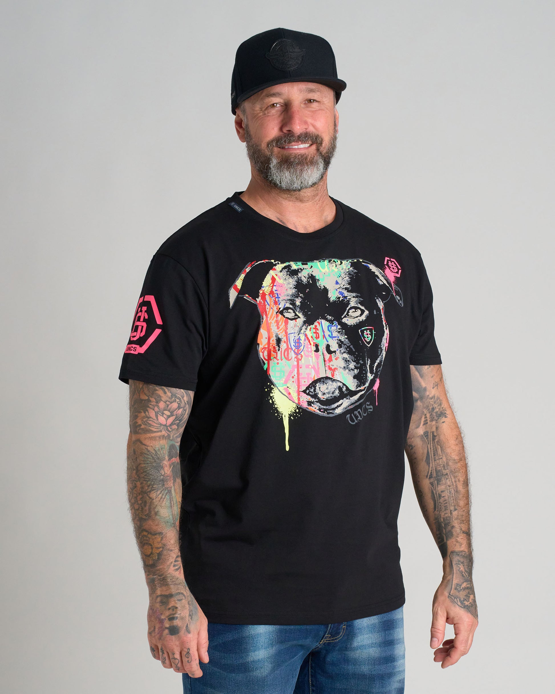 STAFFBULL III (Elasthan) Men's T-Shirt BLACK