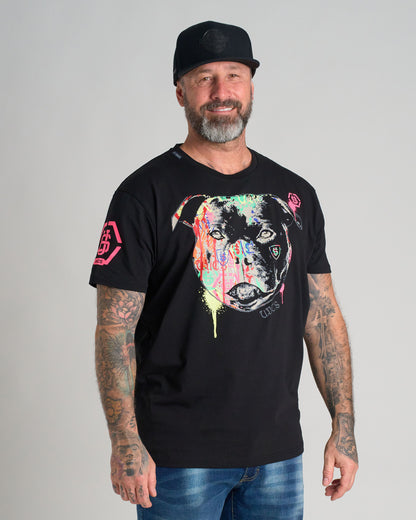 STAFFBULL III (Elasthan) Men's T-Shirt BLACK