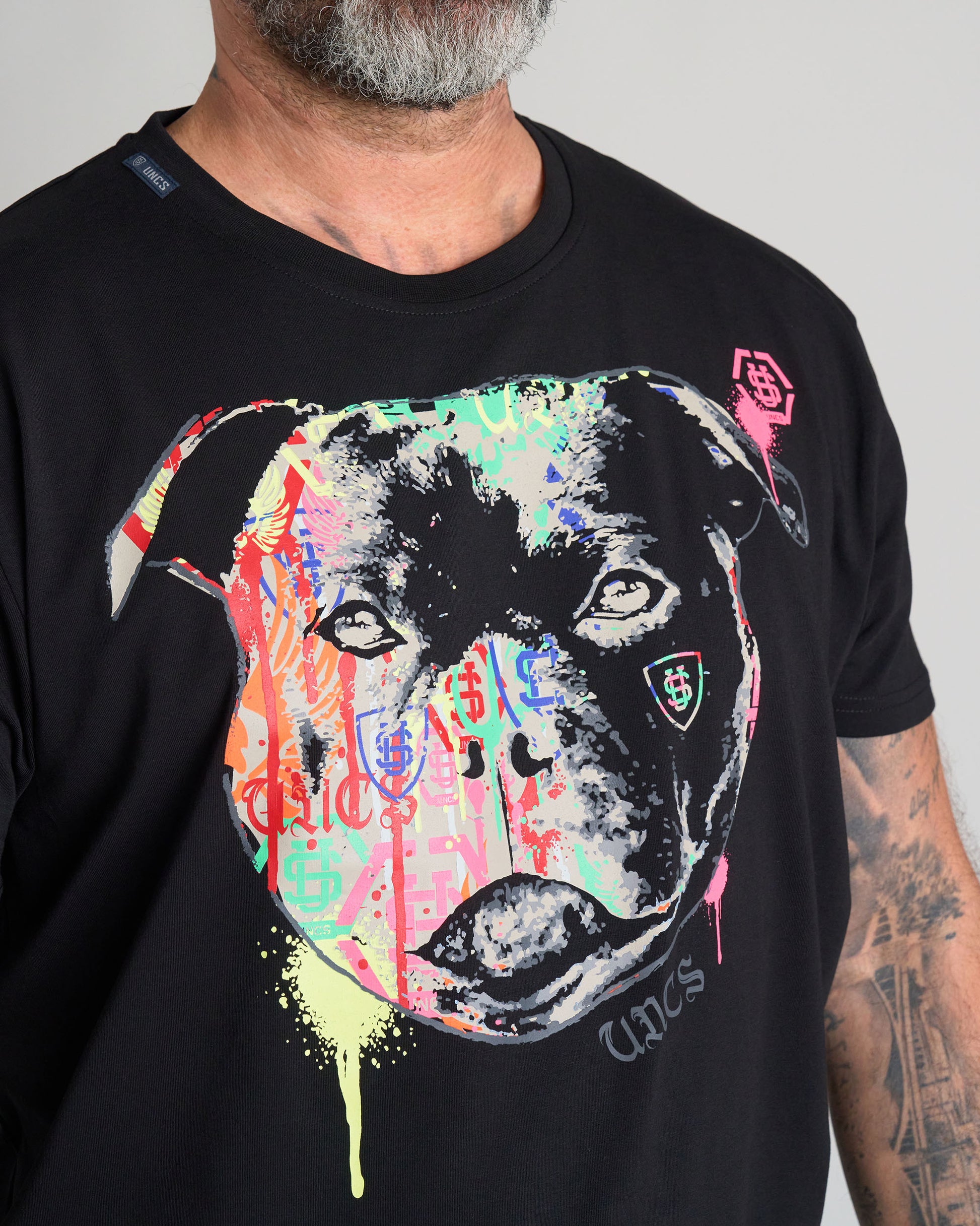 STAFFBULL III (Elasthan) Men's T-Shirt BLACK