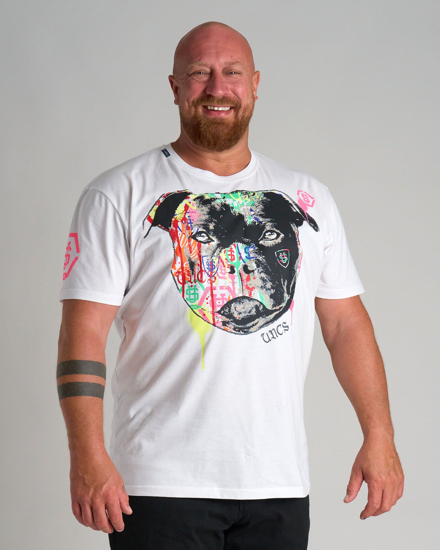 STAFFBULL III Men's T-Shirt WHITE