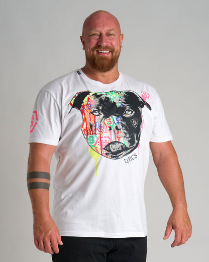 STAFFBULL III Men's T-Shirt WHITE
