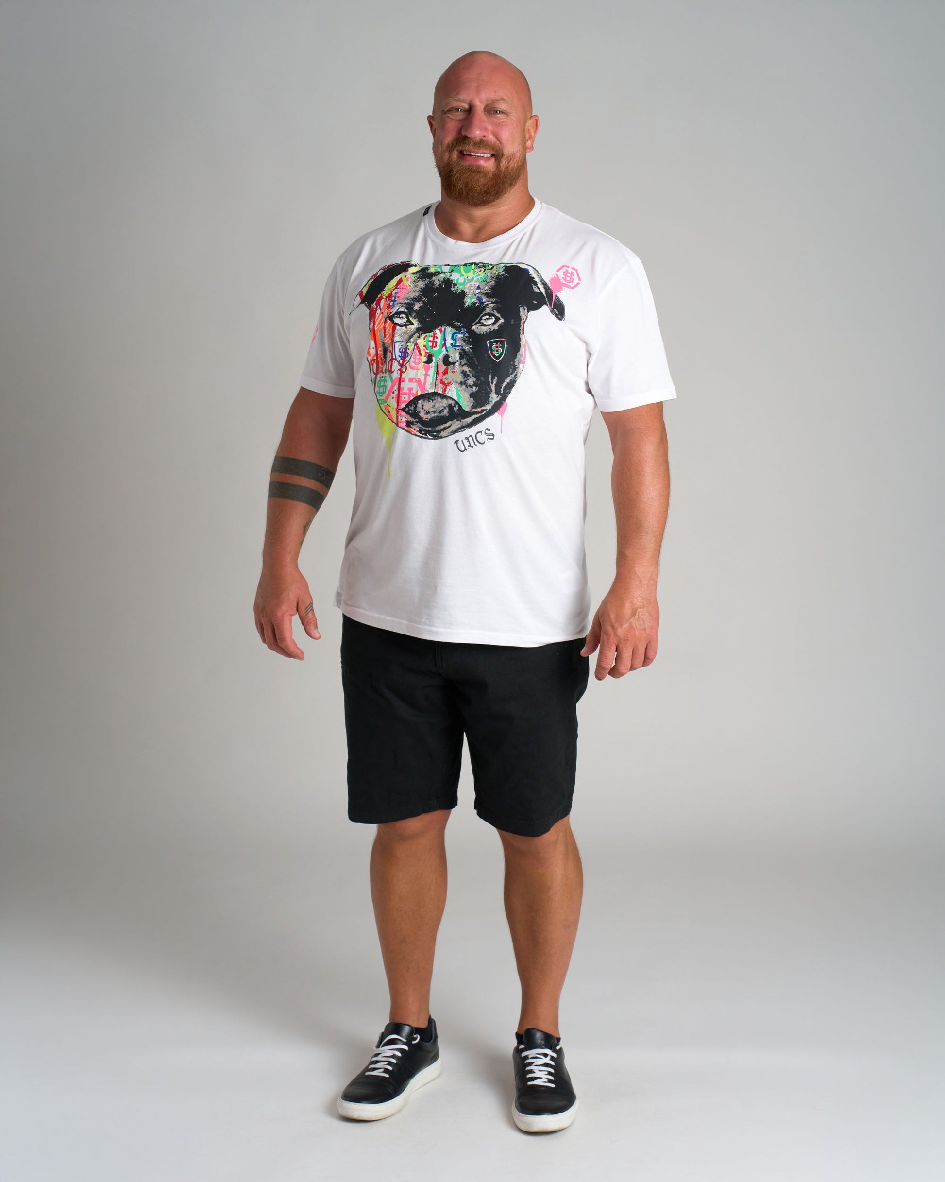 STAFFBULL III Men's T-Shirt WHITE