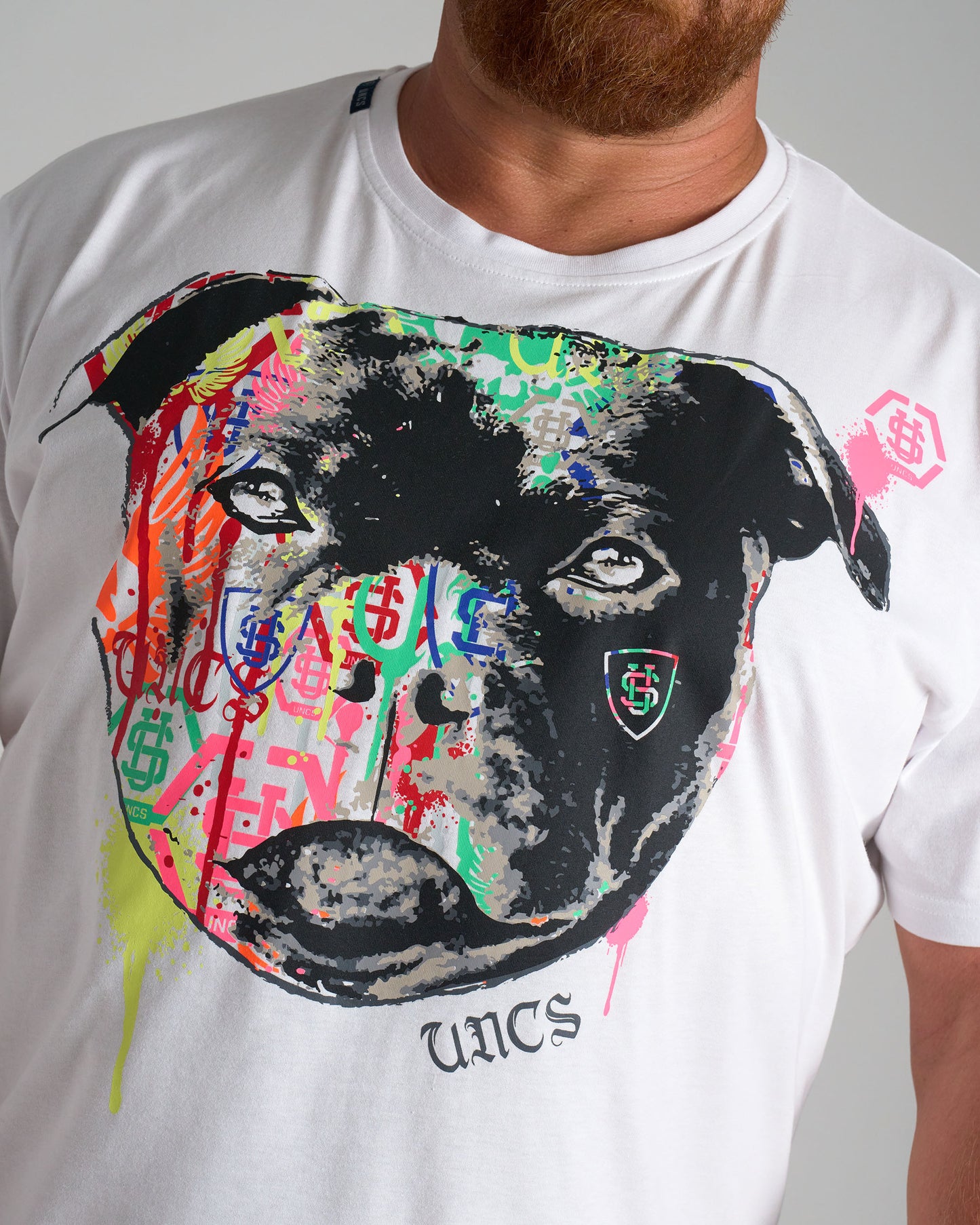 STAFFBULL III Men's T-Shirt WHITE