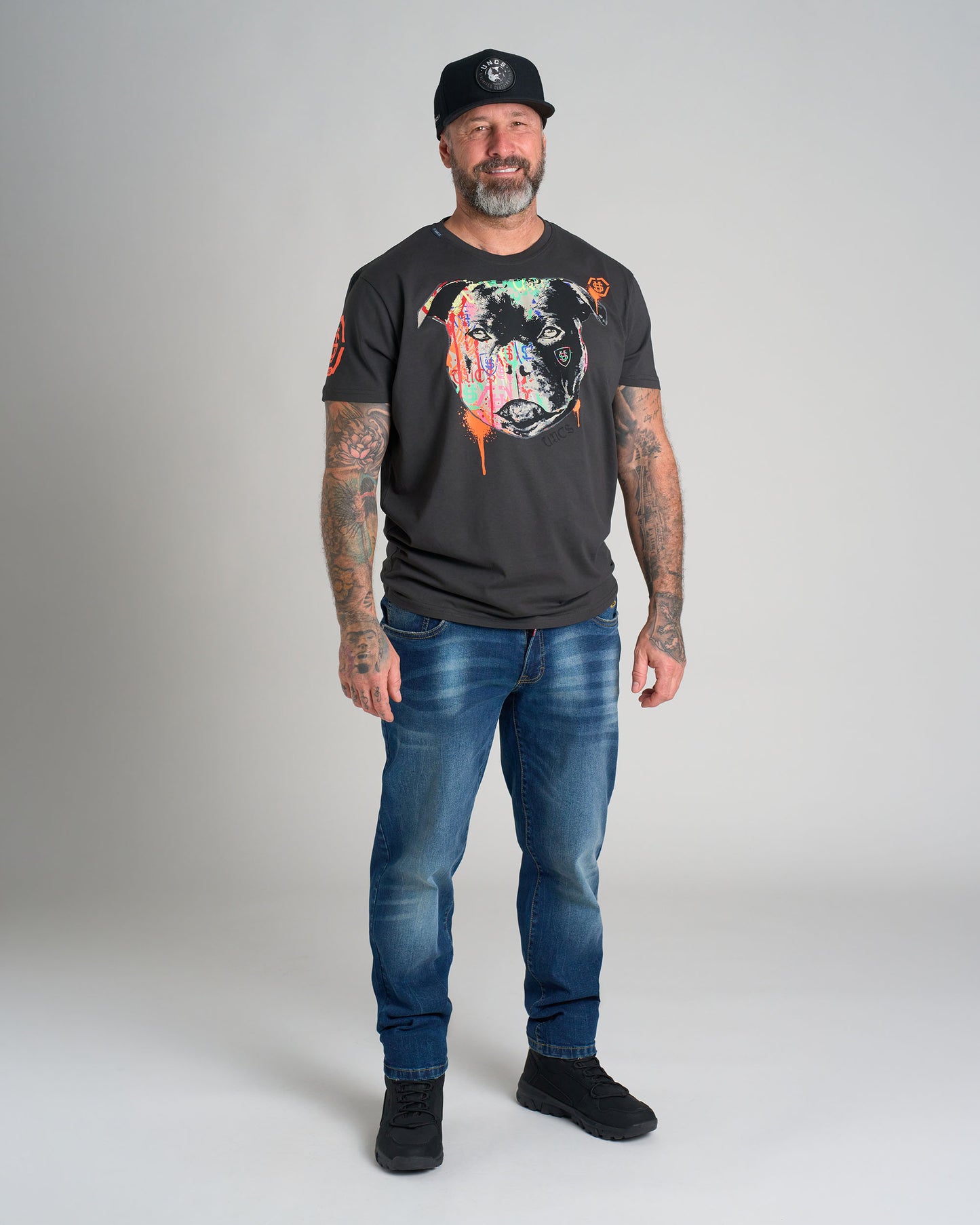 STAFFBULL III Men's T-Shirt ASPHALT