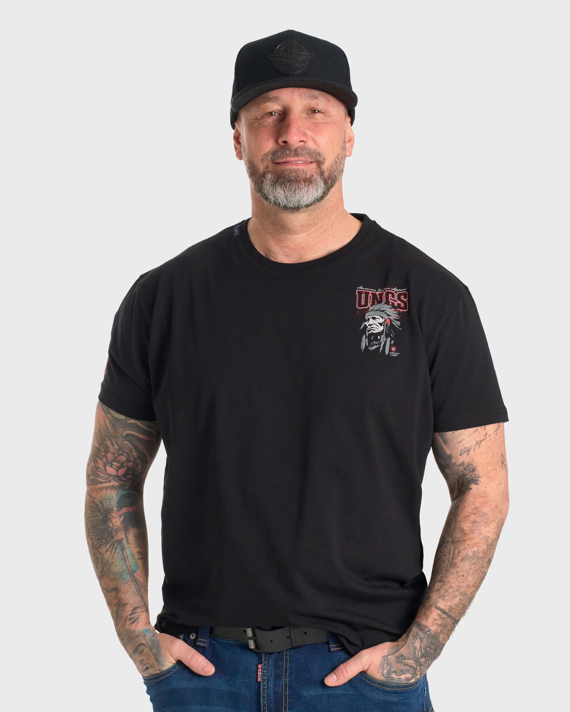 INDIAN Men's T-Shirt BLACK