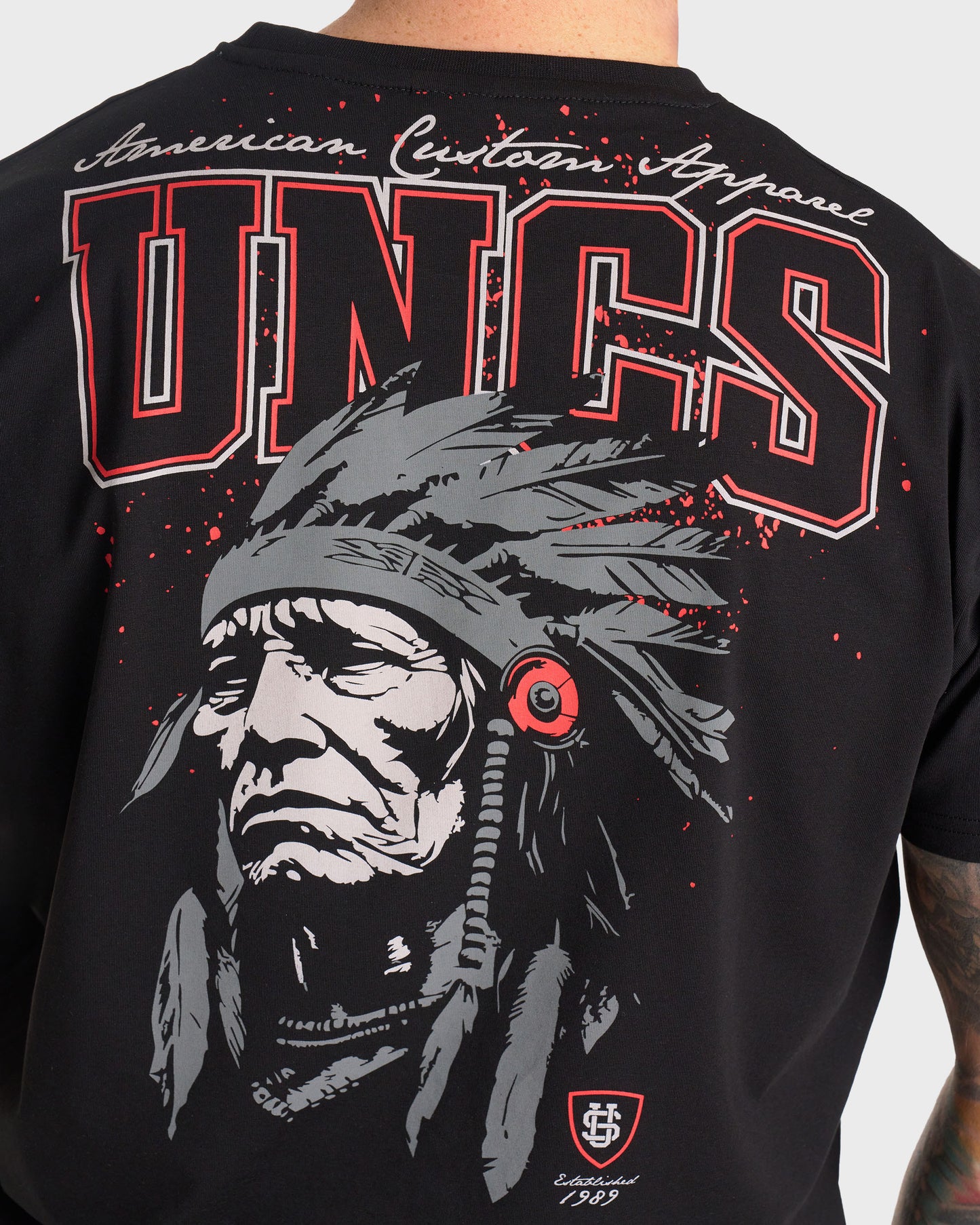 INDIAN Men's T-Shirt BLACK