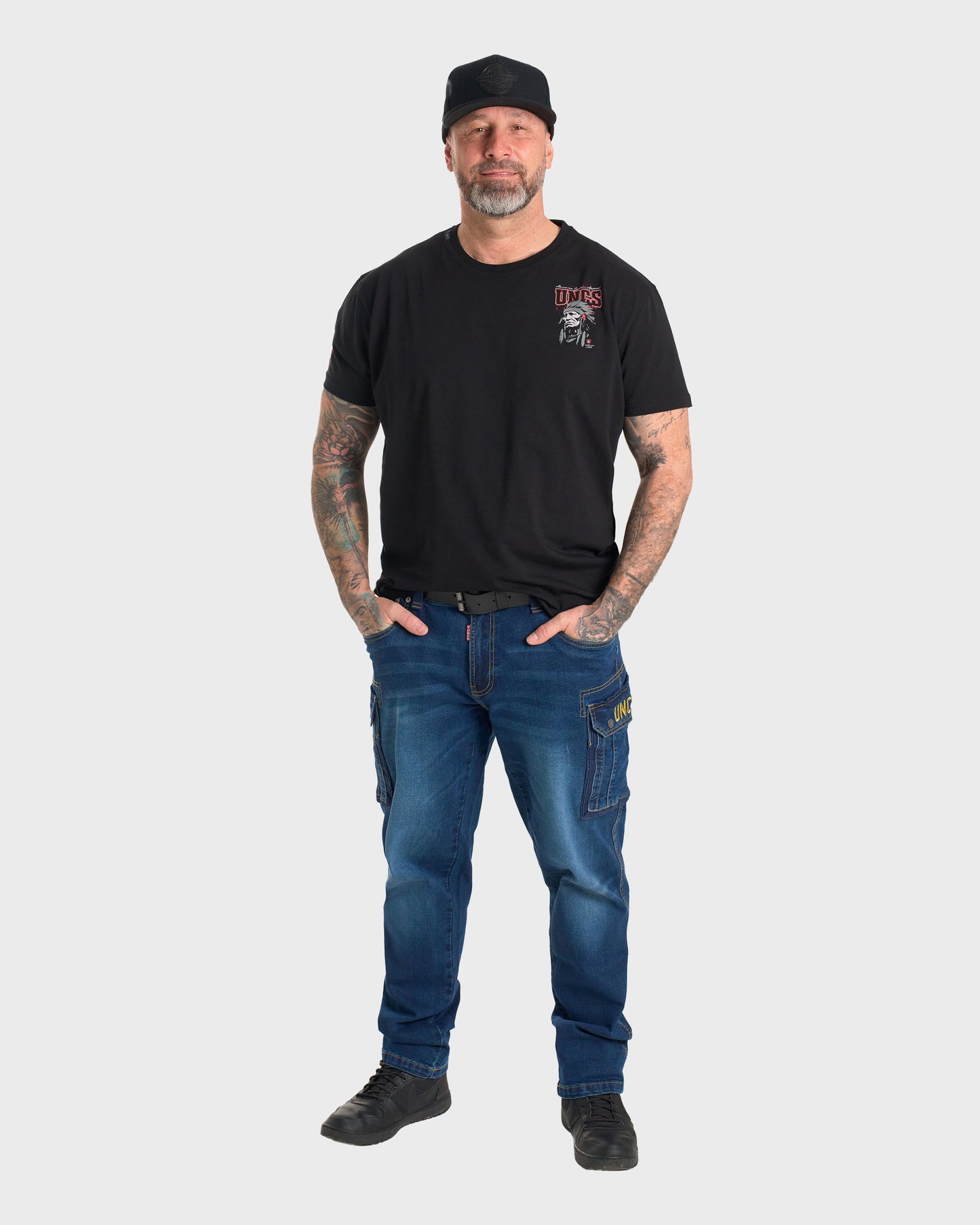 INDIAN Men's T-Shirt BLACK