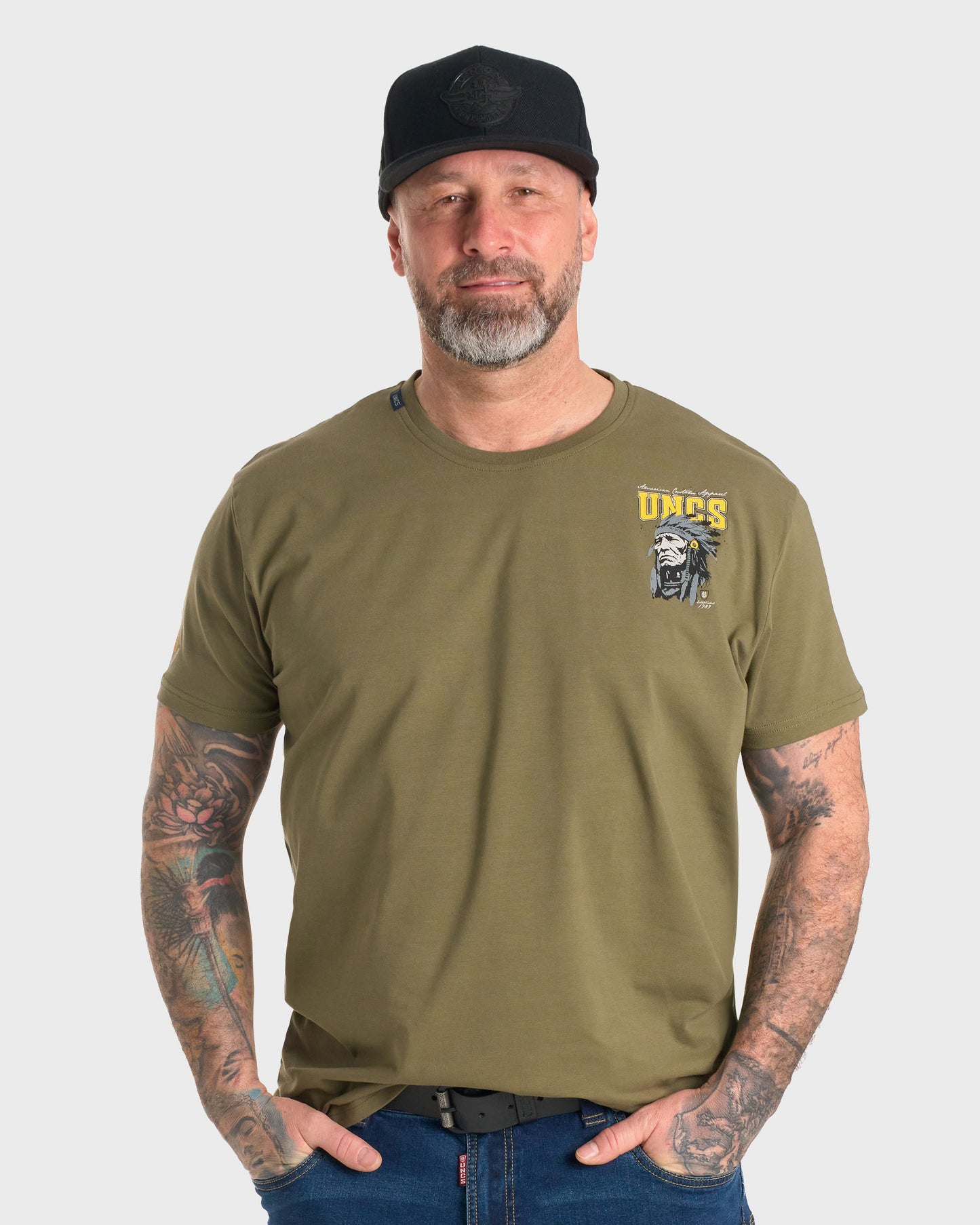 INDIAN Men's T-Shirt KHAKI