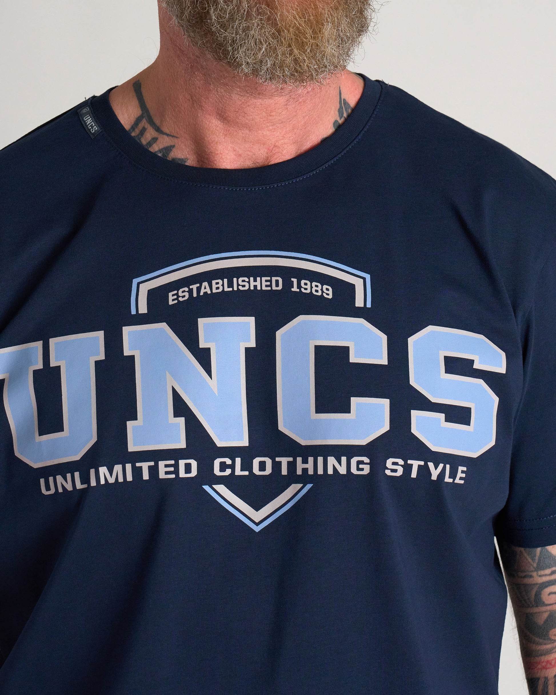 UNCS TEAM Men's T-Shirt BLUE