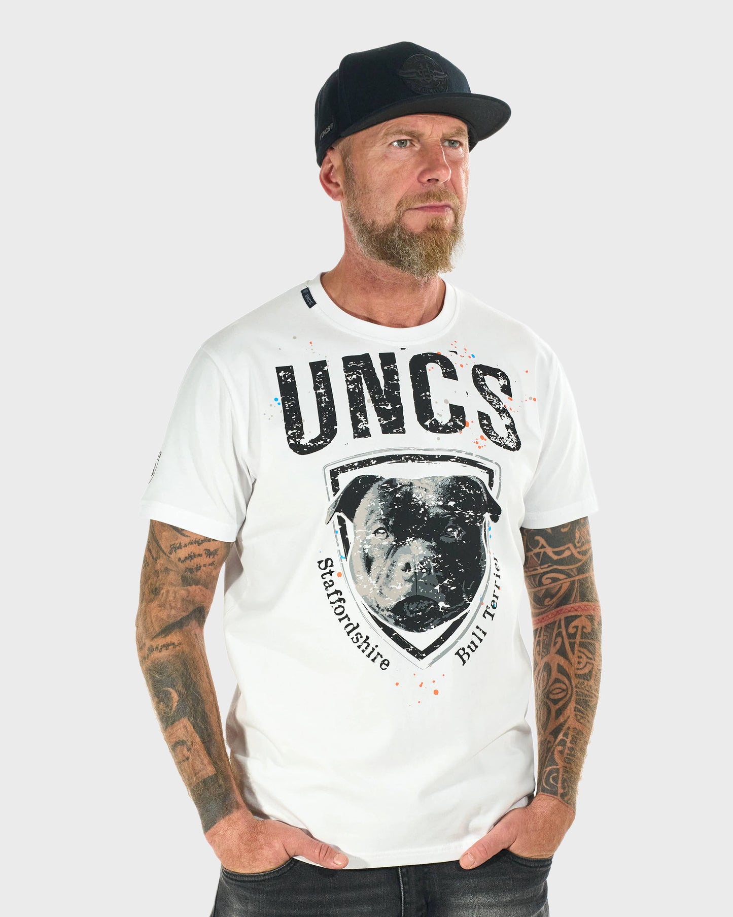 STAFFORDSHIRE BULL Men's T-Shirt WHITE