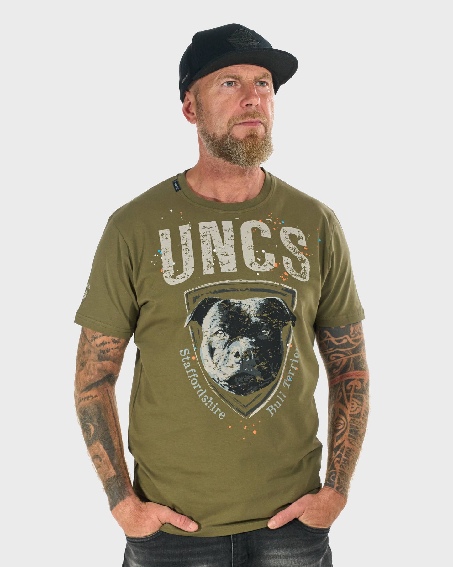STAFFORDSHIRE BULL Men's T-Shirt KHAKI