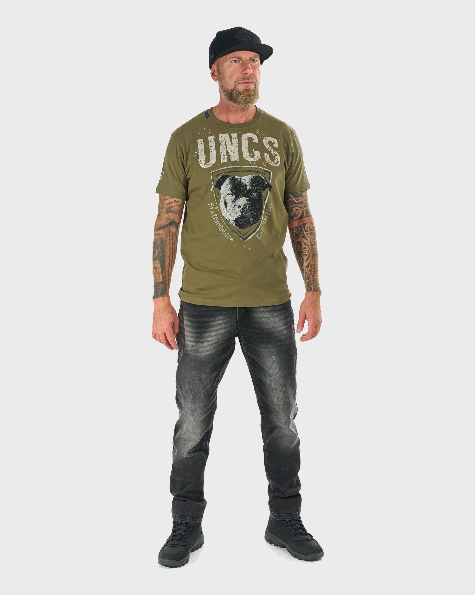 STAFFORDSHIRE BULL Men's T-Shirt KHAKI