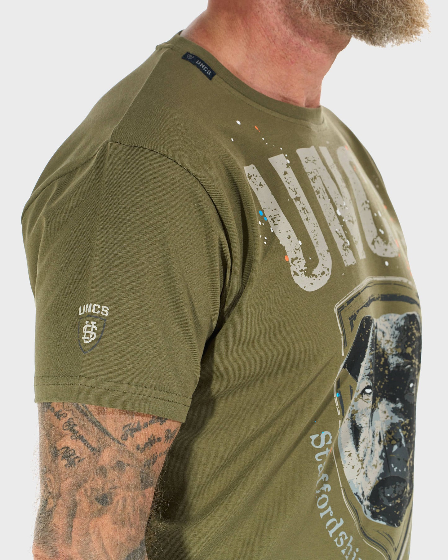 STAFFORDSHIRE BULL Men's T-Shirt KHAKI